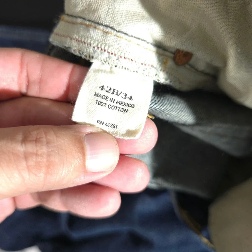 Polo Ralph Lauren Jeans Mens 42x34 Blue Authentic Dungarees Straight Leg Denim‎